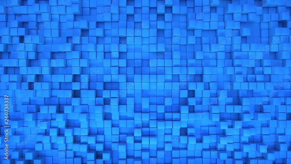 Abstract 3D Box Background with Random Position Blue Abstract 3D Box Background with Random Position Blue