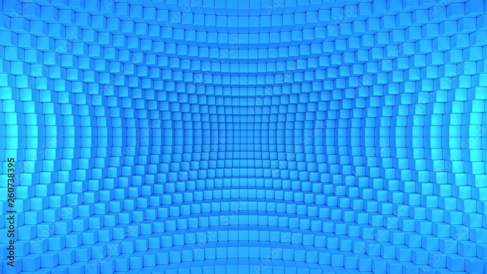 Abstract Distorted Box Background Blue Abstract Distorted Box Background Blue