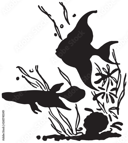 Tropical Fish  - Retro Ad Art Illustration