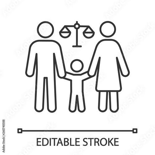 Family court linear icon