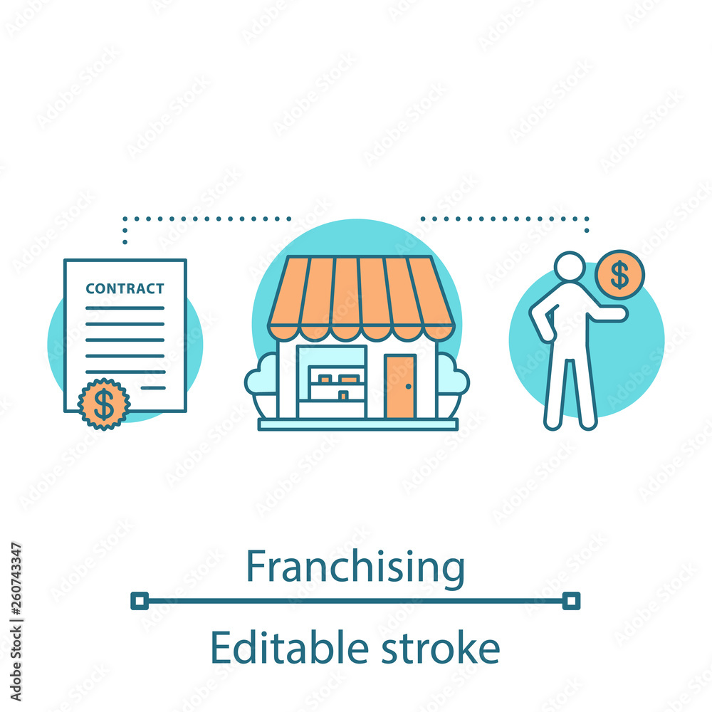 Franchising concept icon