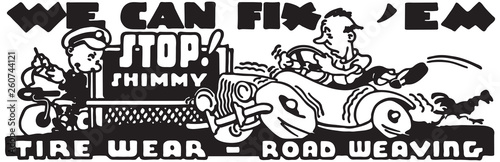 We Can Fix Em  - Retro Ad Art Banner