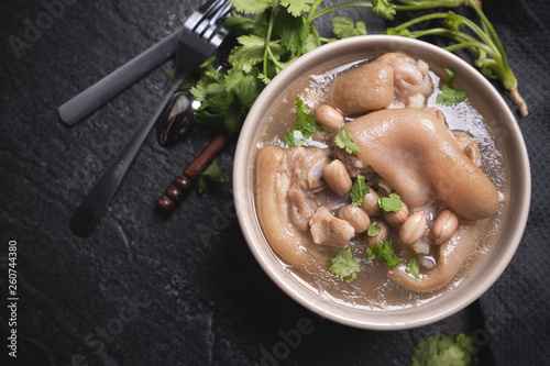 Photography Top view, close up, copy space, Taiwan asian distinctive street food, peanut por