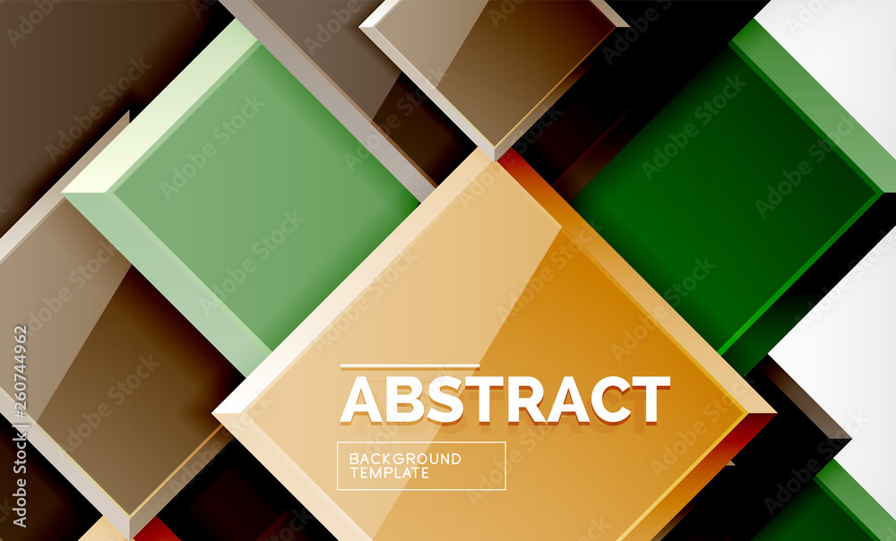Square geometrical background Square geometrical background