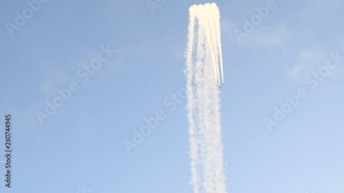 Festa al cel - aviashow at Lleida Airport. Performance in the sky photo