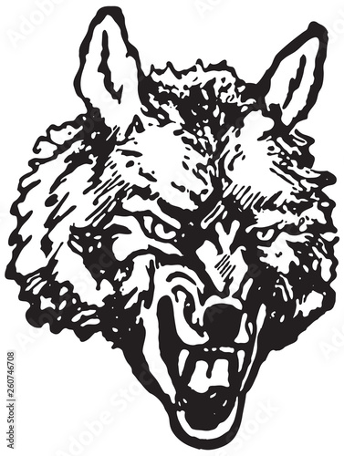 Wolf - Retro Ad Art Illustration