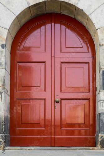 red door, detail of town hall Den Bosch, 's Hertogenbosch, The Netherlands