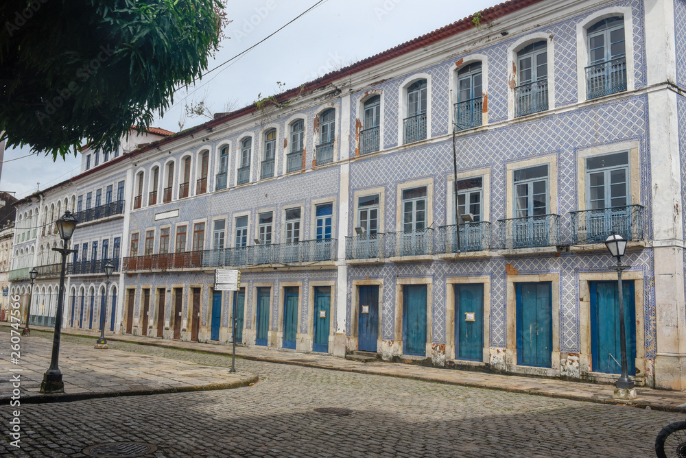 Traditional Portuguese colonial architecture in Sao Luis, Brazil
