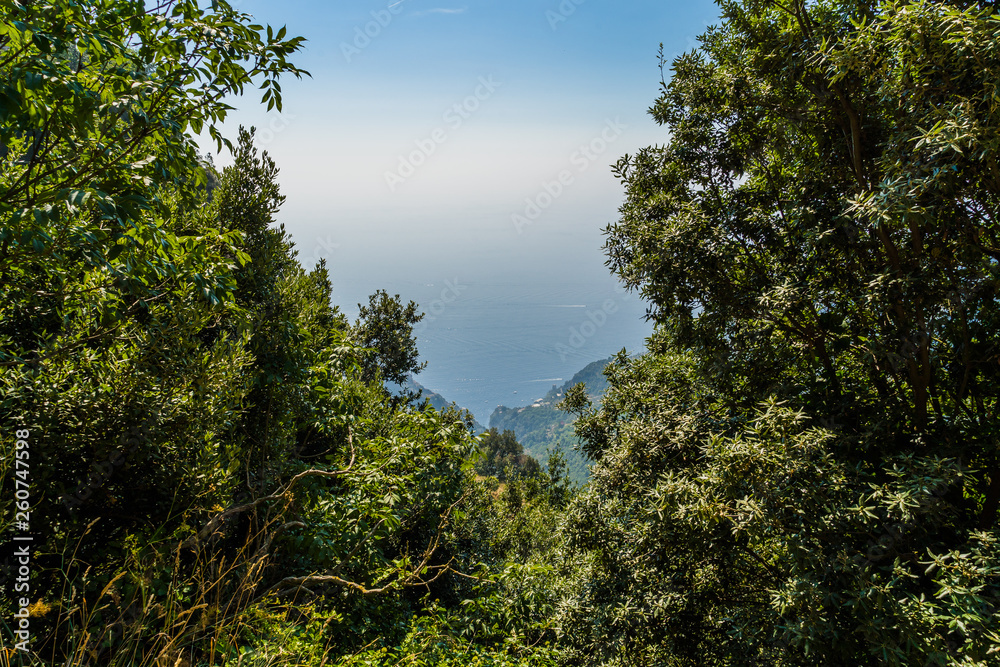 Paesaggi del Sentiero degli Dei a Positano