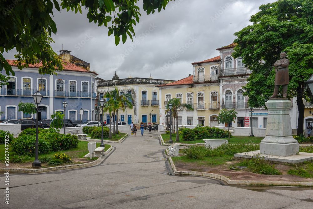 Traditional Portuguese colonial architecture in Sao Luis on Brazil