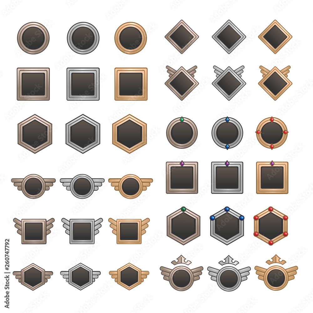 Portrait frames set Stock Vector Adobe Stock