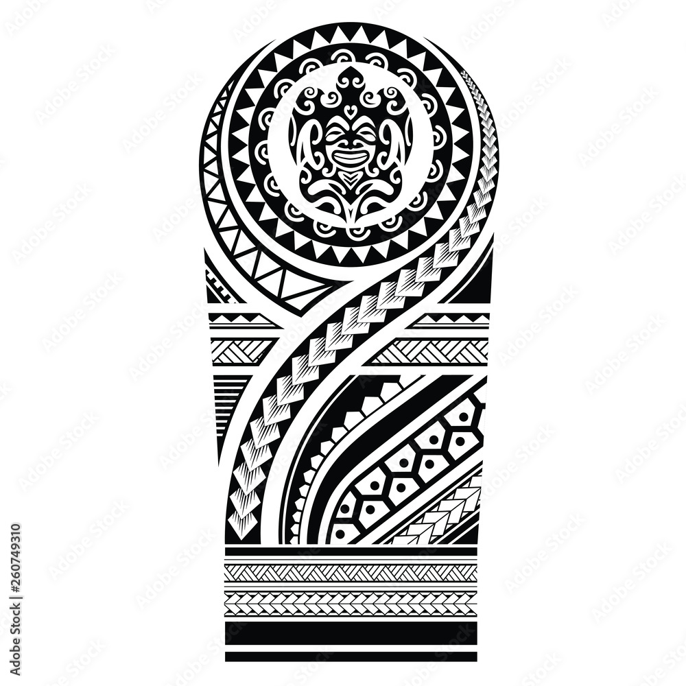Polynesian tattoo sleeve shoulder pattern vector, samoan forearm and foot  design, maori tattoo tribal ornament, samoan culture Stock Vector | Adobe  Stock