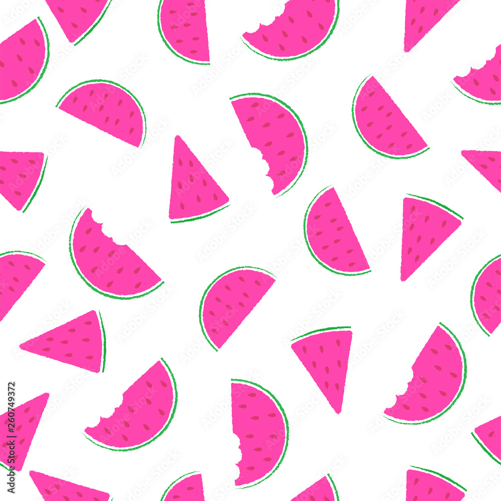 Watermelon seamless vector pattern. Watermelon seamless vector pattern.