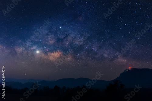 Milky Way over mountain. © 24Novembers