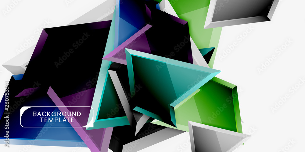 Bright colorful triangular poly 3d composition,abstract geometric background, minimal design, polygonal futuristic poster Bright colorful triangular poly 3d composition,abstract geometric background, minimal design, polygonal futuristic poster