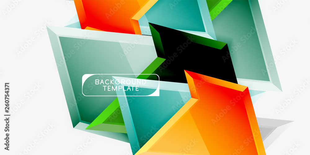 Minimal geometrical triangles with 3d effect abstract background template Minimal geometrical triangles with 3d effect abstract background template