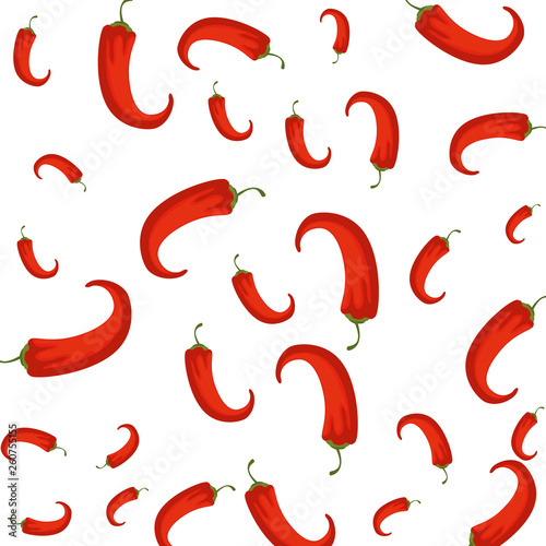 chili pepper vegetables pattern