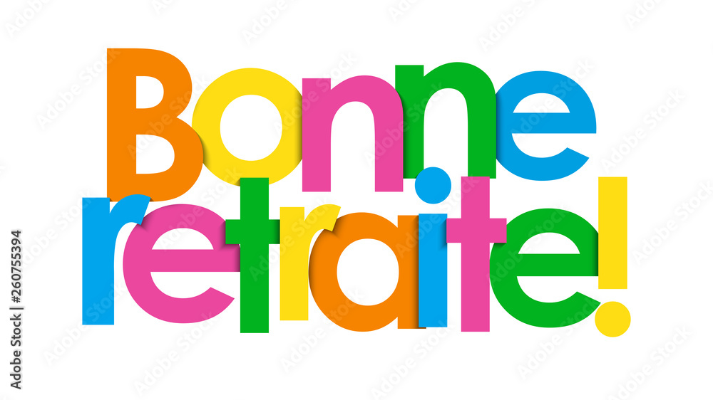 Bonne Retraite Bannière Typographique Stock Vector Adobe Stock