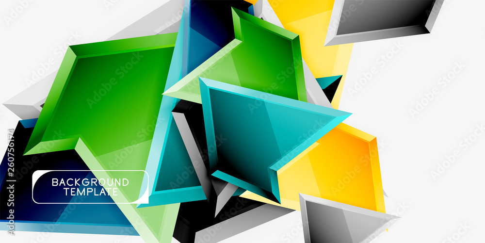 Bright colorful triangular poly 3d composition,abstract geometric background, minimal design, polygonal futuristic poster Bright colorful triangular poly 3d composition,abstract geometric background, minimal design, polygonal futuristic poster