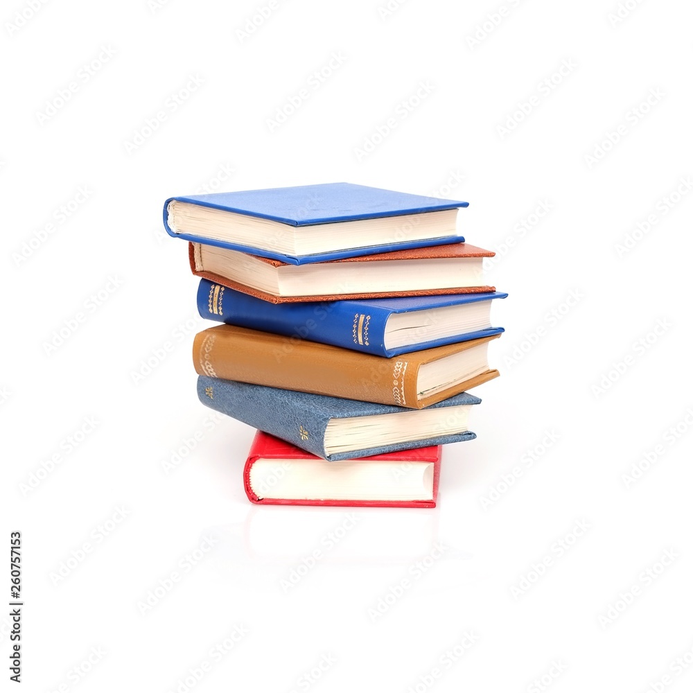 Stacks of books isolated on white background Stacks of books isolated on white background