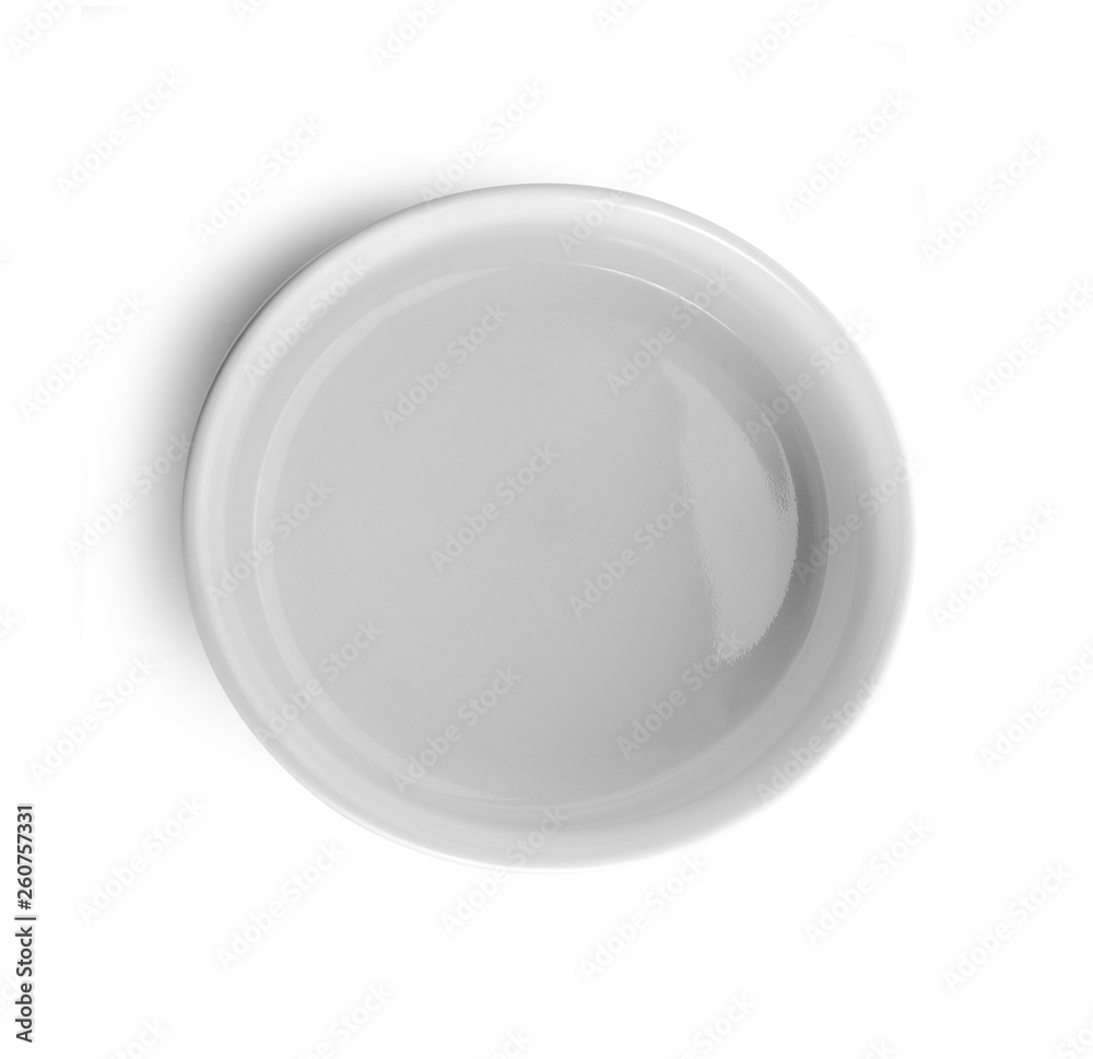 white plate isolated on white background