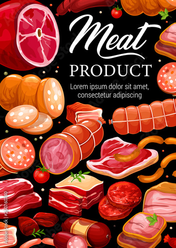 Butcher shop meat sausages gourmet delicatessen