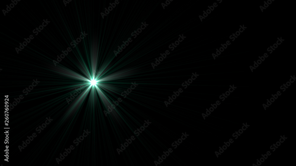 Obraz premium cyan lens flare