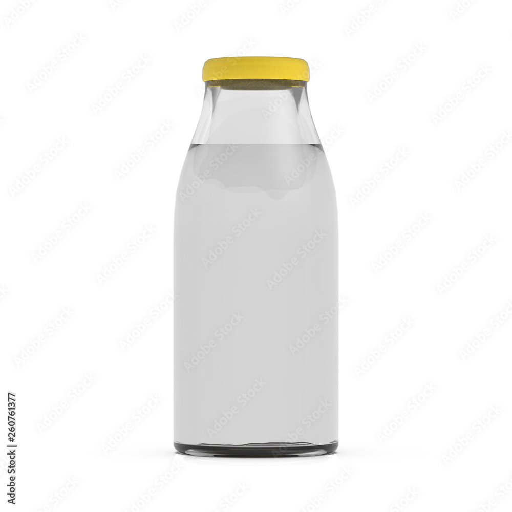 3d rendering of glass bottle of soda water isolated on white background 3d rendering of glass bottle of soda water isolated on white background