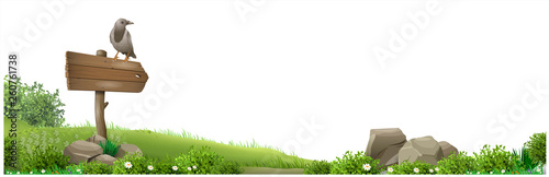 Banner natural fantasy landscape
