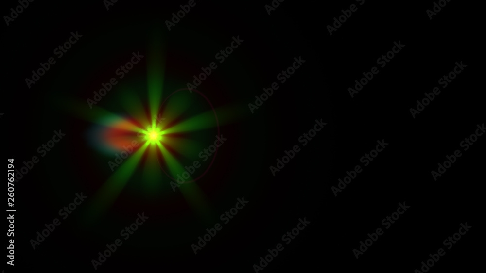 green lens flare