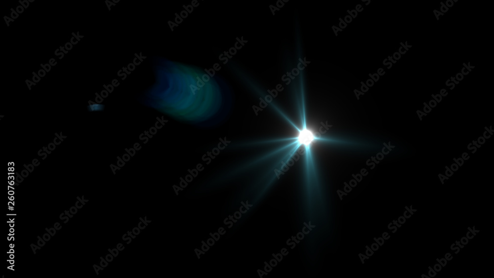 Obraz premium light blue lens flare