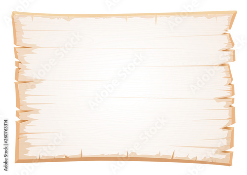 Vector wooden white texture. Old board of shabby wood.