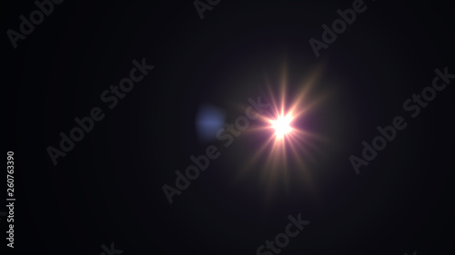 light blue lens flare