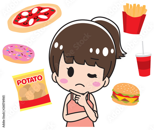Young woman suffering from diet