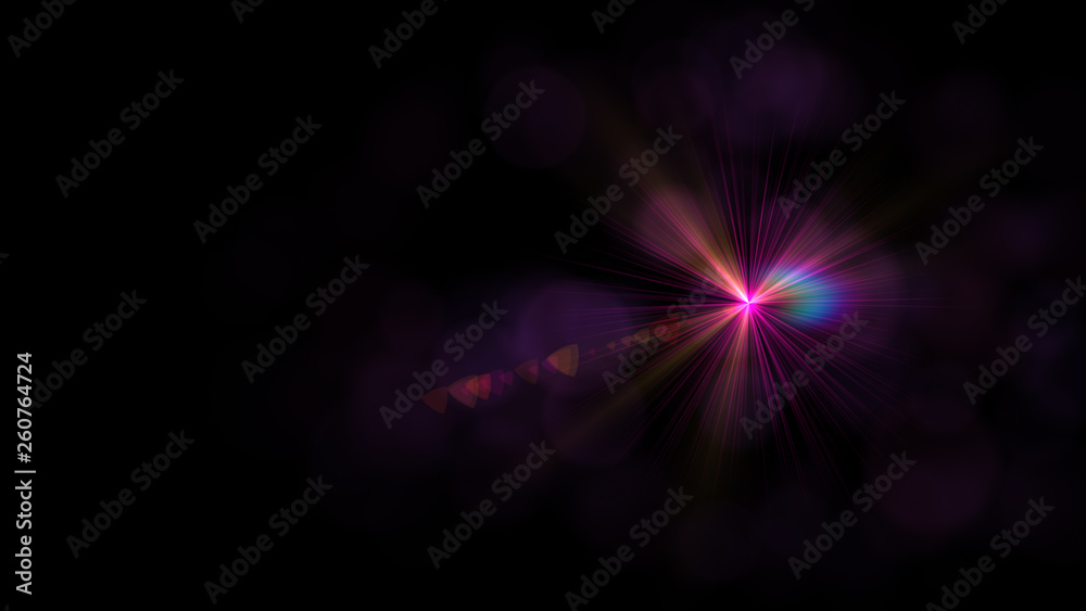 magenta lens flare