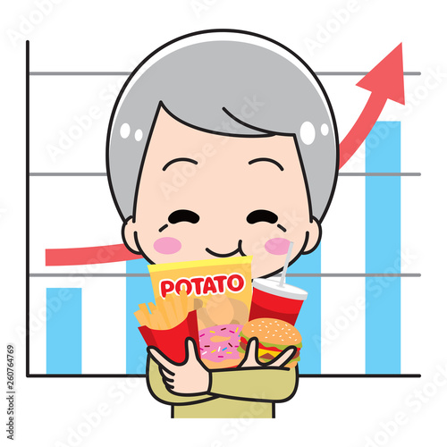 Grandfather gaining weight