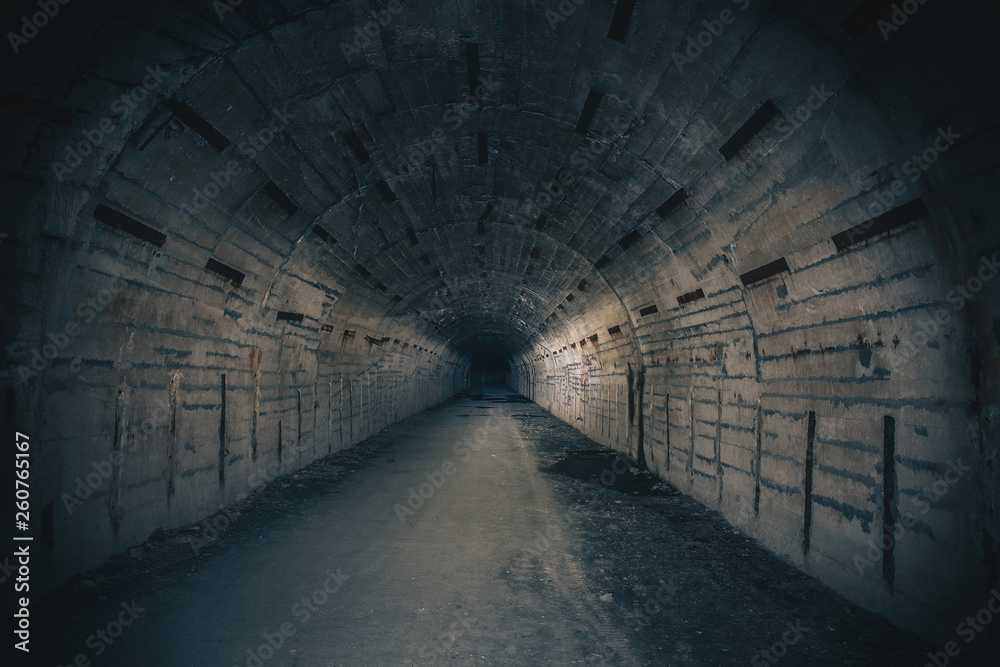 Dark Underground Tunnel