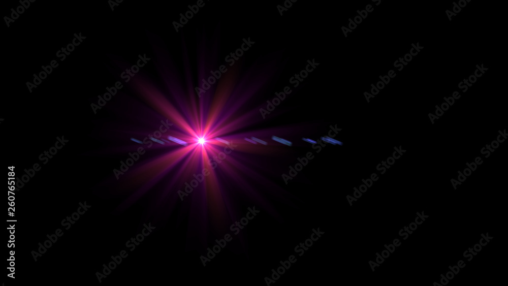 magenta lens flare