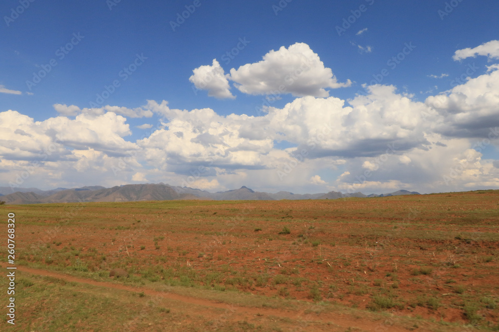 Fototapeta premium Blue sky desert