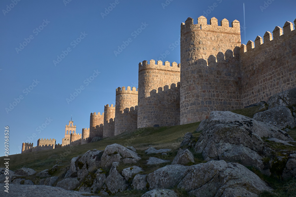 Obraz premium Avila, Spain, beautiful walled tourist city
