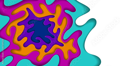 3D abstract background with...
