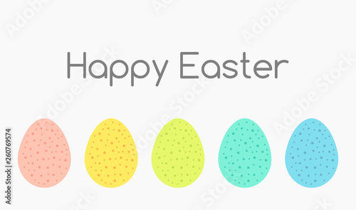 Colorful Easter eggs collection
