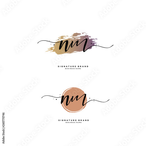 N M NM Initial letter handwriting and  signature logo.