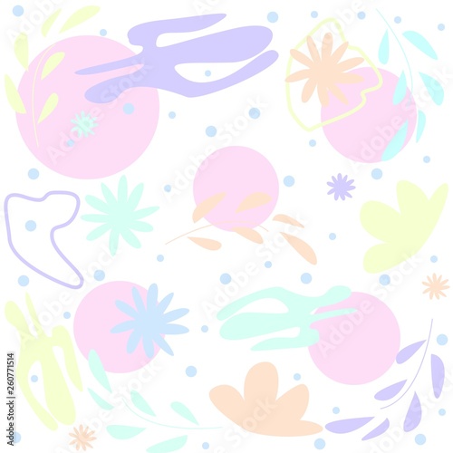 Abstract dercorative floral background doodle vector illustration