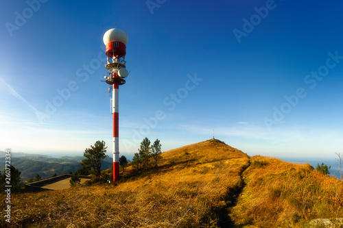 antenna and telecommunications tower on Jata mountain photo