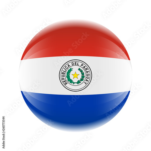 Free Download Paraguay flag icon in the form of a ball. Vector eps 10 - GFXLoad