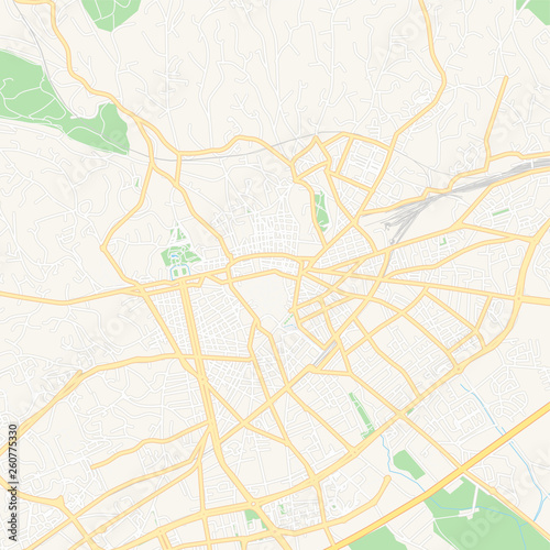 Nimes, France printable map