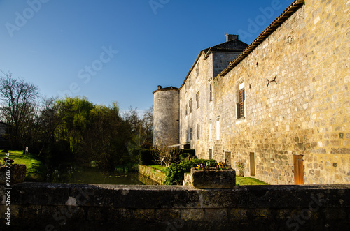 Fourcès is an original round Bastide in the Department of Gers, France photo