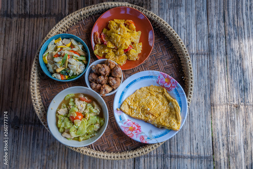 Delicious thai lunch served