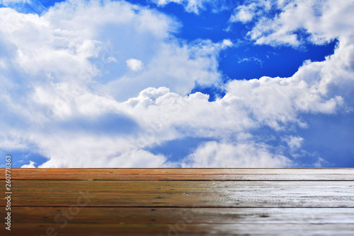 background with blue sky and clouds